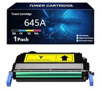 645A Cartucho de Tóner de Repuesto para HP 645A C9730A C9731A C9732A C9733A para HP Color LaserJet 5550 5550dn 5550n 5550dtn 5550hdn 5500 5500dn 5500n 5500dtn 5500hdn Impresoras,Y-1 Pack