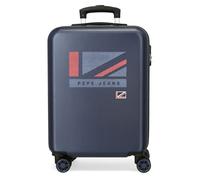 Pepe Jeans Aidan Maleta de cabina Azul 38x55x20 cms Rígida ABS Cierre de combinación lateral 34 2,74 kgs 4 Ruedas dobles Equipaje de Mano