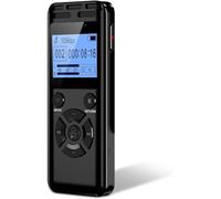 64GB Grabadora de Voz Digital, Wevoor 1536kbps Grabadora de Voz Profesional con Activación por Voz y Contraseña, Grabadora Voz con Grabación Temporizada para Conferencia Clases Entrevistas