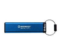 Kingston IronKey Keypad 200 Memoria USB 64GB USB 3.2 Azul