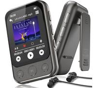 64GB Reproductor MP3 Bluetooth 5.3 con Clip y Altavoz, Reproductor de Música Deportivo con Pantalla Táctil y Botones, Control de Volumen Independiente, Radio FM, Ampliable hasta 128GB