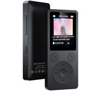 64GB Reproductor MP3 con Bluetooth 5.3 y Altavoz - Actualización con Teclas Físicas (Retroceso, Menú, Volumen), Solo 37g con Auriculares, Radio FM, Grabadora de Voz, Diseño Mini, Ampliable hasta 128G