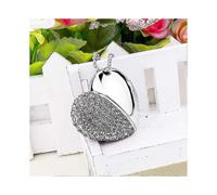 64gb Rhinestone Metal Heart Usb Flash Drive, Fashion Jewelry Bling Shiny Diamond Pendant,with Necklace