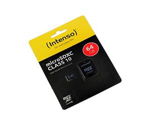 64GB Tarjeta de Memoria Compatible con Bluboo Picasso, microSDXC, Clase 10, HighSpeed, con Adaptador SD