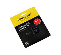 64GB Tarjeta de Memoria Compatible con HP Slate 6 6000sn VoiceTab G3N05EA, microSDXC, Clase 10, HighSpeed, con Adaptador SD