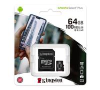 64GB Tarjeta De Memoria MICROSD SDXC Kingston Adaptador SD+USB Lector