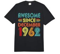 64th Birthday Idea Awesome Since December 1962 64 Years Old Comfort Colors Adult Heavyweight T-Shirt
