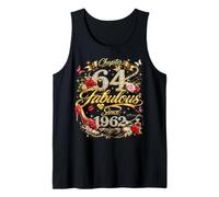 64th Birthday Queen Chapter 64 Fabulous Since 1962 Women Camiseta sin Mangas