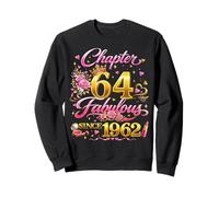 64th Birthday Queen Chapter 64 Fabulous Since 1962 Women Sudadera