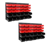 64tlg Set Cajas de Pila Estante Pared Taller Del Almacenaje Cojinete Tornillos