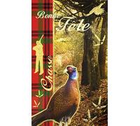 65-1060-2BF - Tarjeta de felicitación para cazadores de pájaros de Faisán con sobres formato 12 x 17,5 cm Celebrar un nombre de San Huberto patrón de cazadores forestales medio ambiente protector