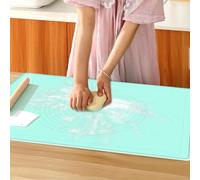 65 × 45 cm Tapete de Silicona para Amasar Grande con Medición Graduada, Tapete de Silicona para Amasar Antideslizante para Pasta,Pizza,Torta,Pastel,Sin BPA