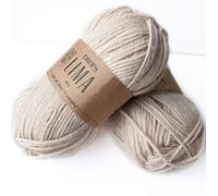 65 % lana y 35 % alpaca hilo para tejer y ganchillo, 3 o ligero, Worsted, DK peso, gotas Lima, 50 g 109 yardas por bola (0206 Beige claro)