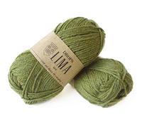 65% lana y 35% hilo de alpaca para tejer y ganchillo, 3 o ligero, Worsted, DK peso, gotas Lima, 50 g 109 yardas por bola (0705 verde)