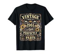65 Year Old Made in 1961 Retro Floral 65th Birthday Women Camiseta