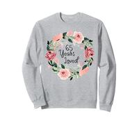 65 Years Loved Women Men 65 Years Old 65th Birthday Sudadera