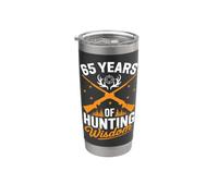 65 Years Of Hunting Wisdom Hunter 65th Birthday Vaso térmico de acero inoxidable de doble pared