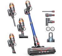 SMOTURE Aspirador inalámbrico Potente 550 W/55 Kpa/60 Mins, Escoba eléctrica inalámbrica con Cepillo para sofá, Modo automático y Carga de Pared, autoportante para Suelos, alfombras, Pelo de Animales