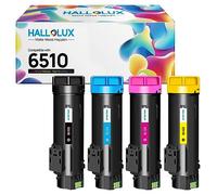 6510 6515 6510XL 6515XL Cartuchos de Tóner Compatible para Xerox Phaser 6510 XL 6515 XL para Xerox WorkCentre 6510N 6510DN 6510DNI 6515N 6515DN 6515DNI (Negro Cian Magenta Amarillo, Pack de 4)