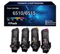 6510 6515 Cartucho de Tóner Compatible 106R03492 106R03489 106R03490 106R03491 para Xerox Phaser 6510n 6510dn 6510dnm 6510dni WorkCentre 6515n 6515dn 6515dnm 6515dni Impresoras,4 Color-4 Pack