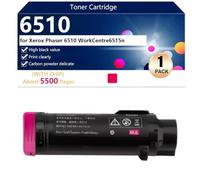 6510 Cartucho de Tóner para Xerox Phaser 6510 WorkCentre6515n Impresoras, para Escuelas, Hospitales y Bancos, 5500 Páginas,Magenta-1 Pack