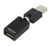 65260 Adaptador USB 2.0 USB A Hembra,USB A Macho Móvil 360° DELOCK
