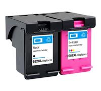 652XL Pack 2 Cartuchos de Tinta Compatible con HP 652XL (F6V25AE F6V24AE) Negro y Tricolor para Deskjet Ink Advantage 1115, 2135, 3600, 3635, 3636, 3638, 3775...