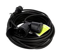 65436 Cable de extensión 3G1,5mm2 25m goma negro Enchufes adicionales: 2 GOOBAY