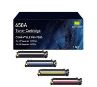 658A Cartuchos de tóner compatibles W2000A W2001A W2002A W2003A, con chip | Repuesto for cartucho de tóner para HP 658A for impresora Color Laser Enterprise M751dn M751n(4 colors)