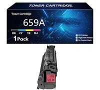 659A Cartucho de Tóner de Repuesto para HP 659A W2010A W2011A W2012A W2013A para HP Color LaserJet Enterprise M856dn 856x MFP M776dn M776z M776zs Impresoras con Chip,M-1 Pack