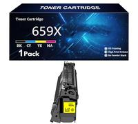 659X Cartucho de Tóner de Repuesto para HP 659X W2010X W2011X W2012X W2013X para HP Color LaserJet Enterprise M856dn 856x MFP M776dn M776z M776zs Impresoras con Chip,Y-1 Pack