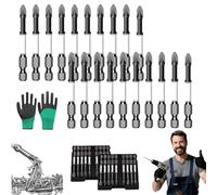 65mm Single Head Hexagon Shank Screwdriver Bits, Magnetic Screwdriver Drill Bit Set, PH2 Cross Head Tips Anti Slip Impact Screwdrivers Bits Set for Home Improvement Power Tools