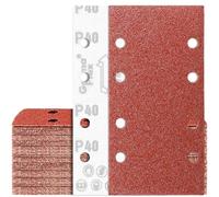 65PCS Hojas de Lija 93x185 mm Grano 40 Papel de Lija Rectangular para Lijadora Orbital