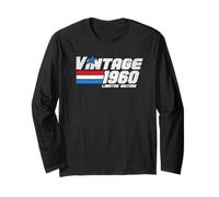 65th Birthday Men Vintage 1960 Cool Dad 65 años de Edad para él Manga Larga