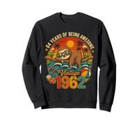 65th Birthday Retro Sloth Tropical Vintage 1961 65 Years Old Sudadera