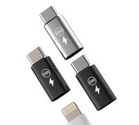 65W Adaptador Lightning Hembra a USB C Macho(3 Pack)Conector Rápida Cargador Tipo C para iPhone 16 15 Pro Max Adapter para Apple Compatible Con Samsung S24 Lighting Cargar Cable Type C Jack Conversor