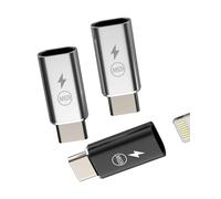 65W - Adaptador USB C macho a Lightning hembra (lote de 3) para iPhone 16 15 Pro para Apple iPad Compatible con Samsung Cable de carga rápida conector tipo C enchufe accesorio Jack cargador