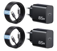 65W Cargador USB-C Carga Rapida Tipo-C para Samsung S26 S25 S24 S23 Ultra | Para Lenovo ThinkPad DELL HP Laptop Chromebook, MacBook Air Pro M1 M2, USBC Cargador PD Adaptador con 2M Cable