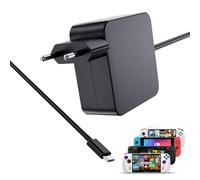 65W Cargador USB C Portátil Compatible con ASUS ROG Ally X R1 Z1/Steam Deck/Legion Go/Switch/Lite/OLED/Switch 2/MSI Claw/Logitech G Cloud/GPD Win/Galaxy/Pixel/TV Dock/MacBook/iPad AC Tipo C Adaptador