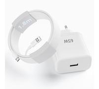 65W Cargador USB y 6.5A SUPERVOOC Tipo C Cable 1.8M para OPPO Find X3 X2 Reno7 Pro 5G A3x, Cargador Movil Carga Rapida para realme GT Neo 2 para OnePlus Nord CE 2, Adaptador Cargador