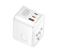 (65W) Universal Power Adapter 45W 65W for Laptops and Devices with USB C and USB A Port Covers 300+ Countries Multicolor