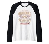 66 Cumpleaños Hombre Regalo Vintage Año 1960 Camiseta Manga Raglan