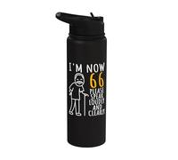 66 cumpleaños para él | I'm Now 66 Years Old | Cool BDay Stainless Steel Insulated Water Bottle