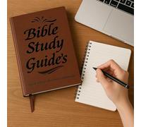 66-Page Bible Study Guide & Devotional Journal - PU Leather Cover, Scripture Summaries