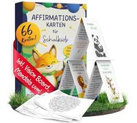66 tarjetas de afirmación para niños + ejercicios y material adicional, tarjetas de dominio de sentimientos con tarjetas de emoción para niños, tarjetas de atención plena, tarjetas de valor, niña de