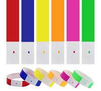660 pulseras de neón, impermeables, para eventos, fiestas, entradas, pulseras (6 colores)