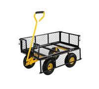 660LBS Garden Cart with Flat-Free Tires, Removable Sides Utility Wagon, Heavy Duty Yard Hauler for Farm & Garden