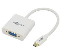 66260 Adaptador USB 3.1 D-Sub 15pin Hembra,USB C Plug 200mm Blanco GOOBAY
