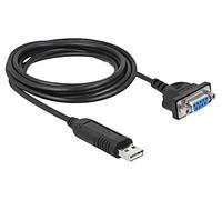66281 Convertidor USB-RS232 D-Sub 9pin Hembra,USB A-Macho 1,8m DELOCK