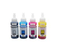664 Tinta 4 Colores Compatible con Epson EcoTank ET-2500 ET-2550 ET-2600 | ET-2650, ET-3600, ET-4500, ET-4550, ET-15000, ET-16500, L100, L110, L200, L210, L350, L355, L1300 y Más